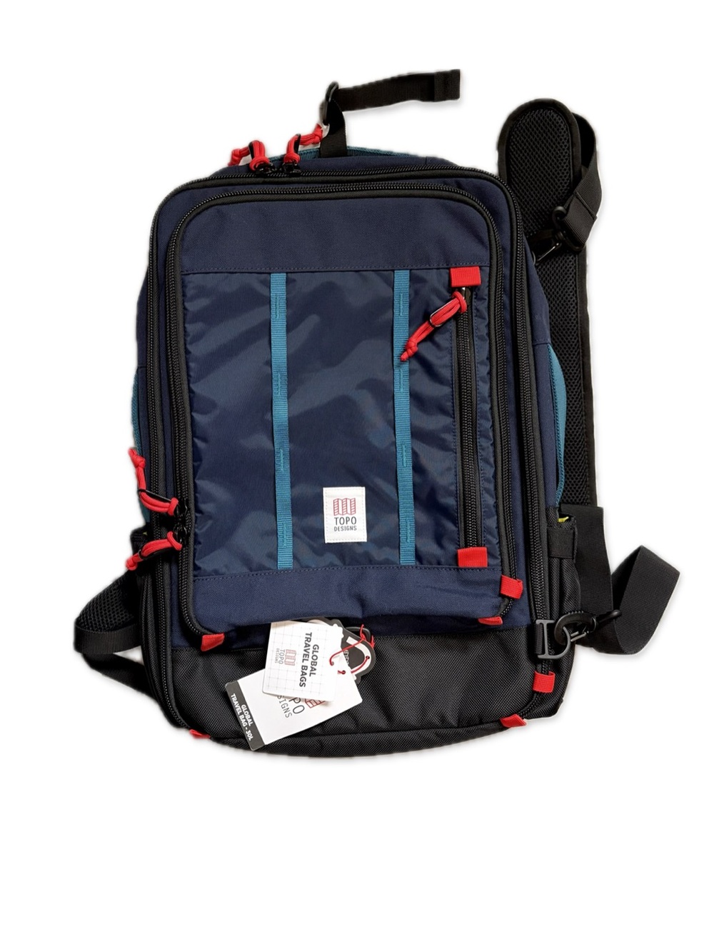 TOPO DESIGNS Global Travel Bag 30L Navy  Convertible Carry On Backpack Laptop ✅